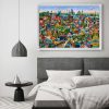 Wien, framed print on canvas on the wall, size L